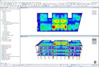 RFEM 中高层建筑 PB9 的变形