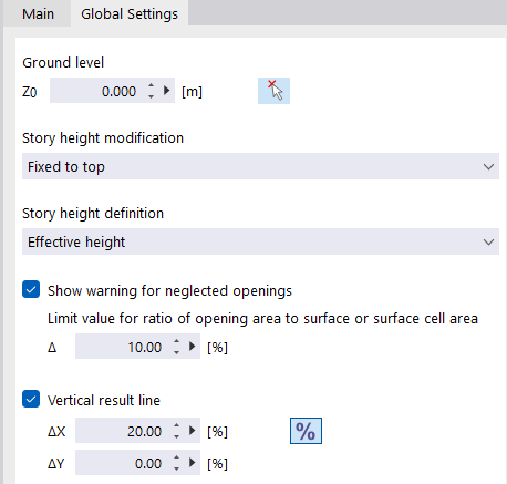 “全局设置”选项卡