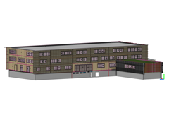 完成后的建筑模型