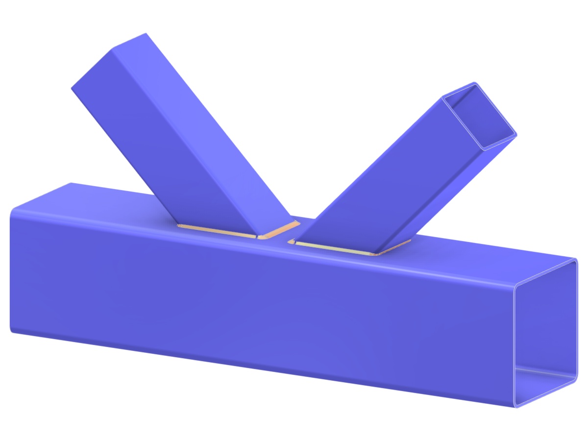 模型 005303 | 桁架 K 型节点 | 斜腹杆与弦杆连接