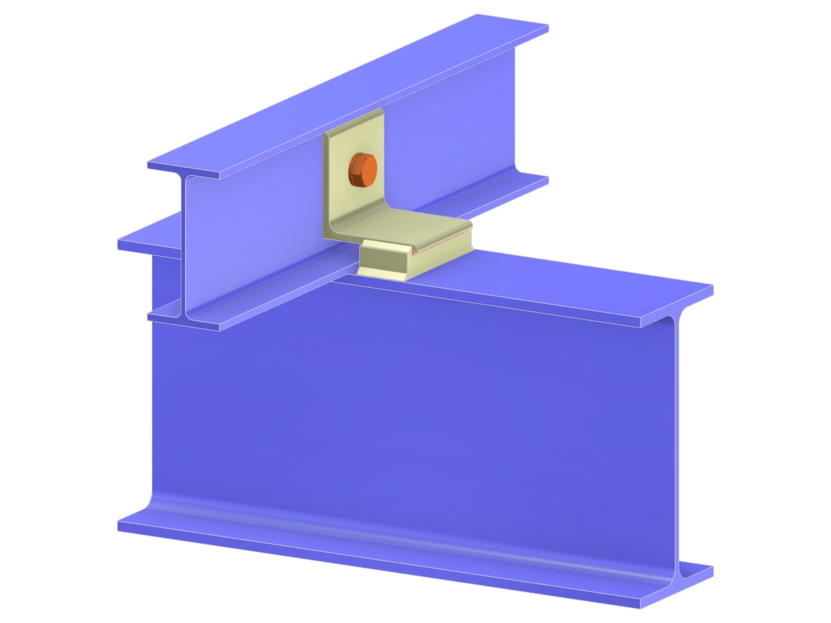 模型 005359 | 檩条通过等边角钢连接到屋梁
