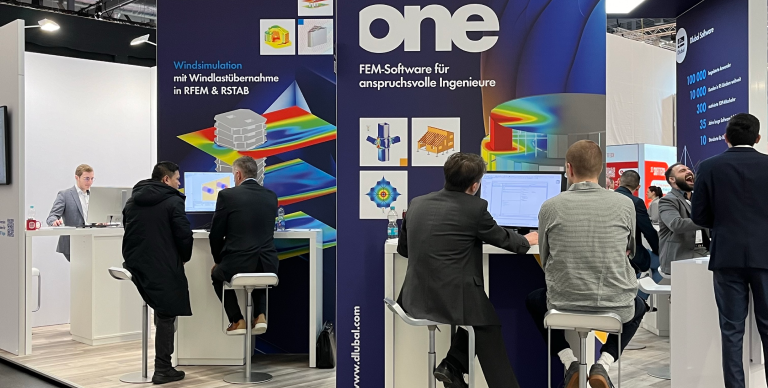 BAU 2025 展会宣传图片，结合现代抽象图形设计元素