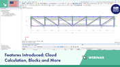Promotional image for a webinar featuring cloud calculation and block functionality, session VG 005286.