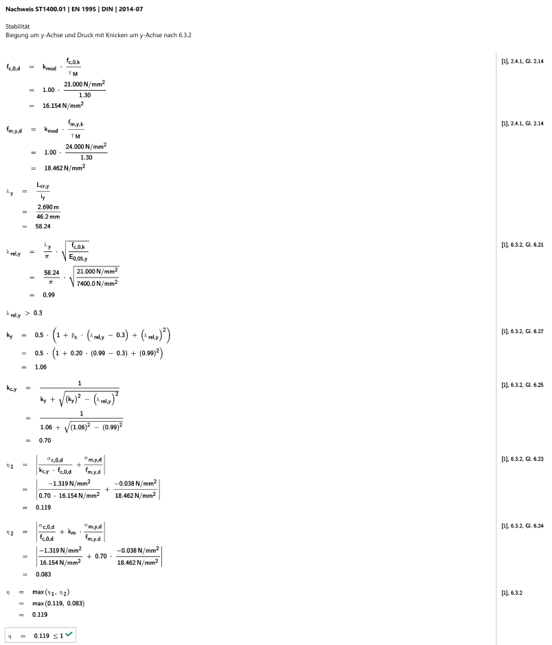 EC 5 EN 1995 木结构设计计算