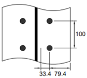 表示结构布局中第 1 行与第 2 行之间的间距关系