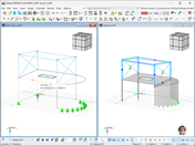 从 DXF 到 RFEM 6 导入 3DFace 对象时启用和禁用面选项的比较。