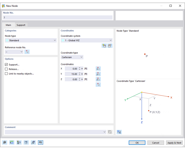 “新建节点”对话框