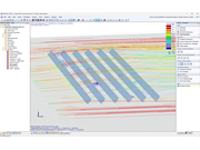Análisis de líneas de corriente en seguidores solares en RWIND (© Axial Structural Solutions)