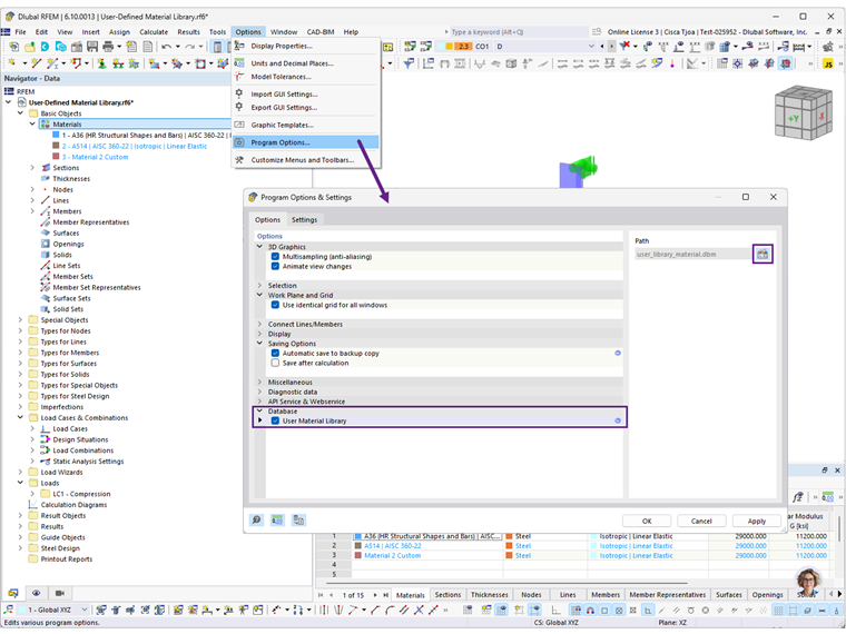 FAQ 005701 | &#x5728; RFEM 6 &#x4E2D;&#xFF0C;&#x5982;&#x4F55;&#x5C06;&#x7528;&#x6237;&#x81EA;&#x5B9A;&#x4E49;&#x6750;&#x6599;&#x4FDD;&#x5B58;&#x5230;&#x6750;&#x6599;&#x5E93;&#xFF1F;