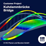 Vic Planen und Beraten GmbH 使用 RFEM 进行德国 Wustermark Kuhdammbrücke 桥的扩建和振动分析。