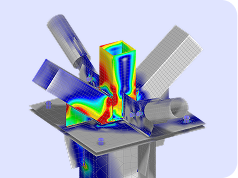 采用 RFEM 6 钢结构节点模块的一个钢连接节点的图形作为主横幅。