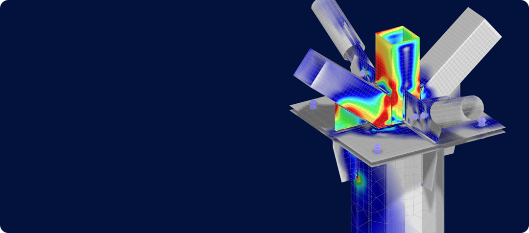 钢连接节点的设计符合 AISC 标准，展示了关键元素和结构稳定性的配置