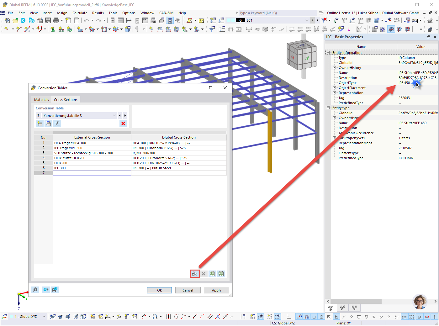 KB 001797 | 材料和截面的转换表
