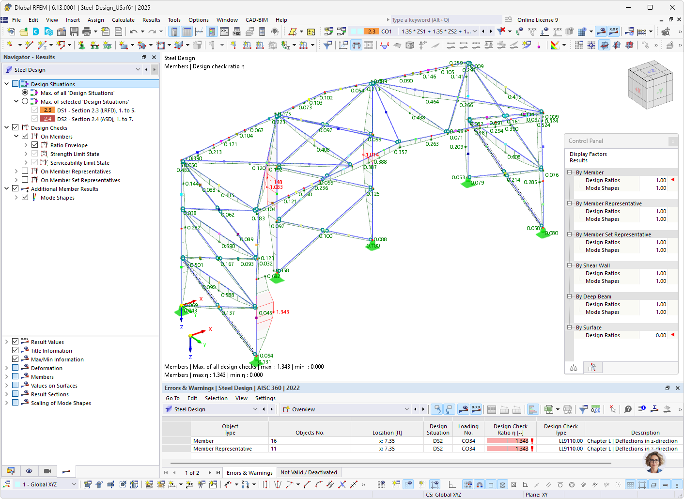 钢结构设计结果表与图形