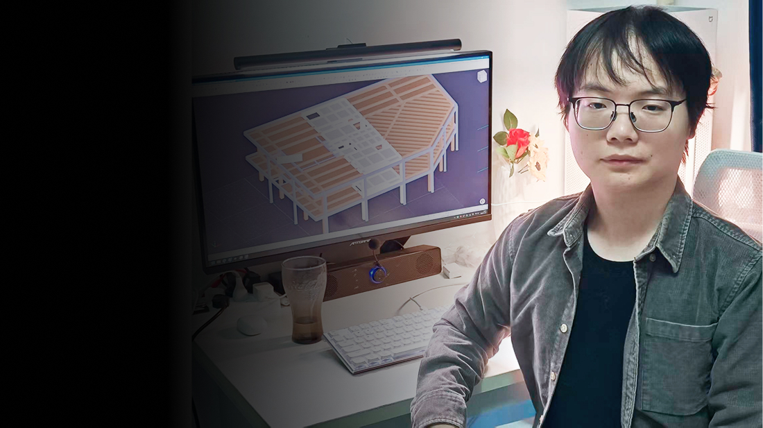 公司员工Tao Zhang的专业形象照。