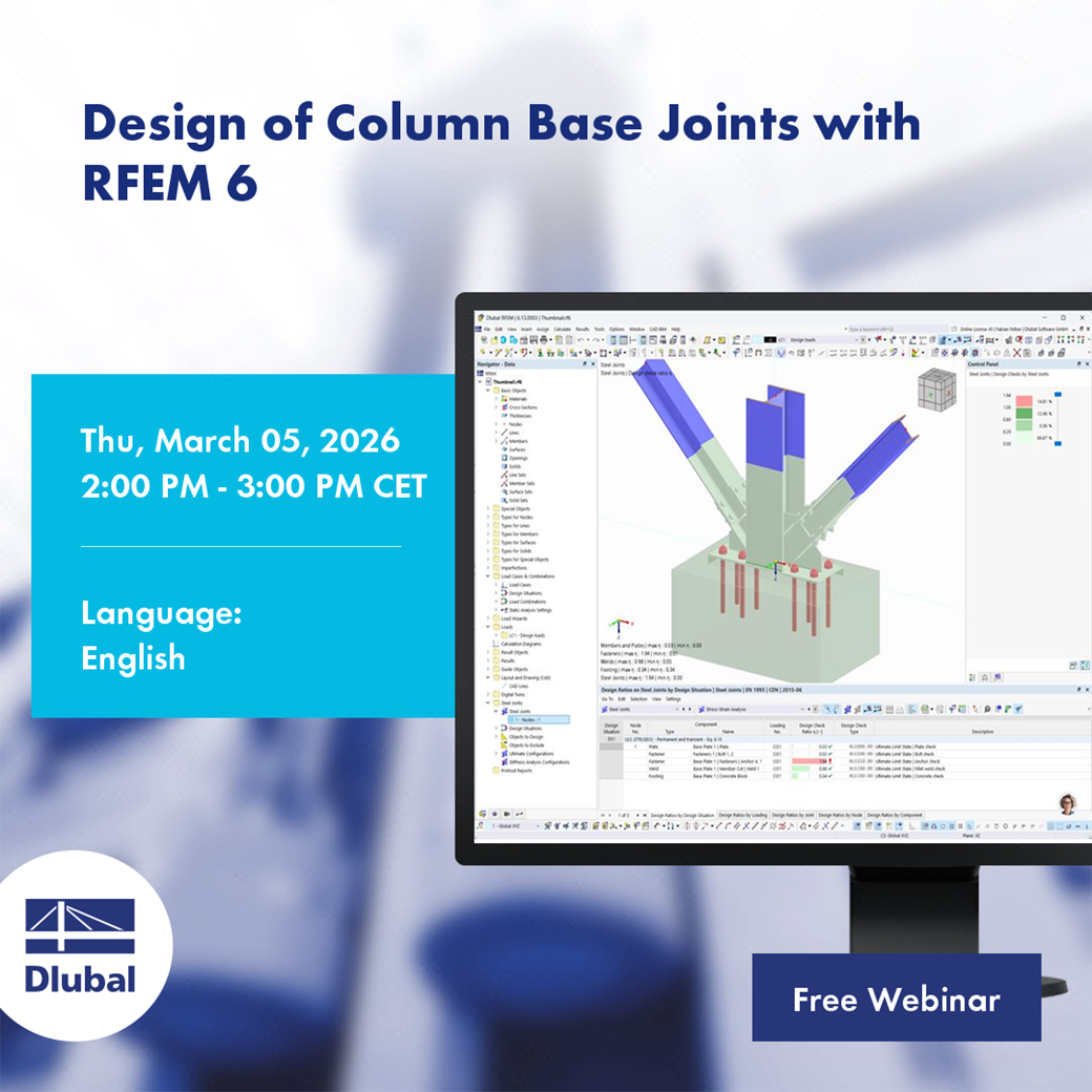 RFEM 6 中柱脚节点的设计