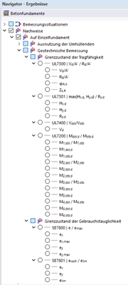 导航器中的岩土验算，可选择混凝土基础的承载能力和正常使用极限状态验算