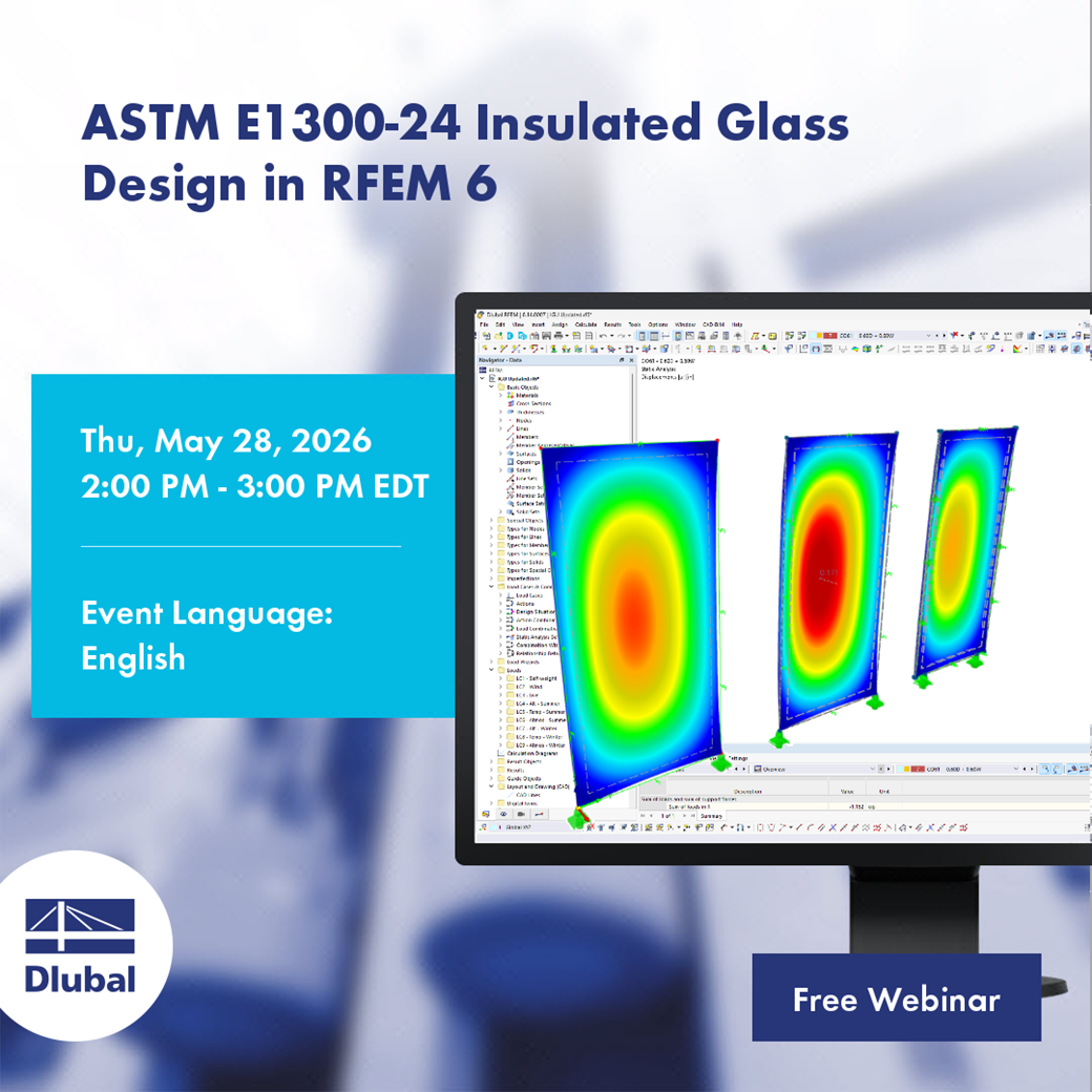 ASTM E1300-24 RFEM 6 中的中空玻璃设计
