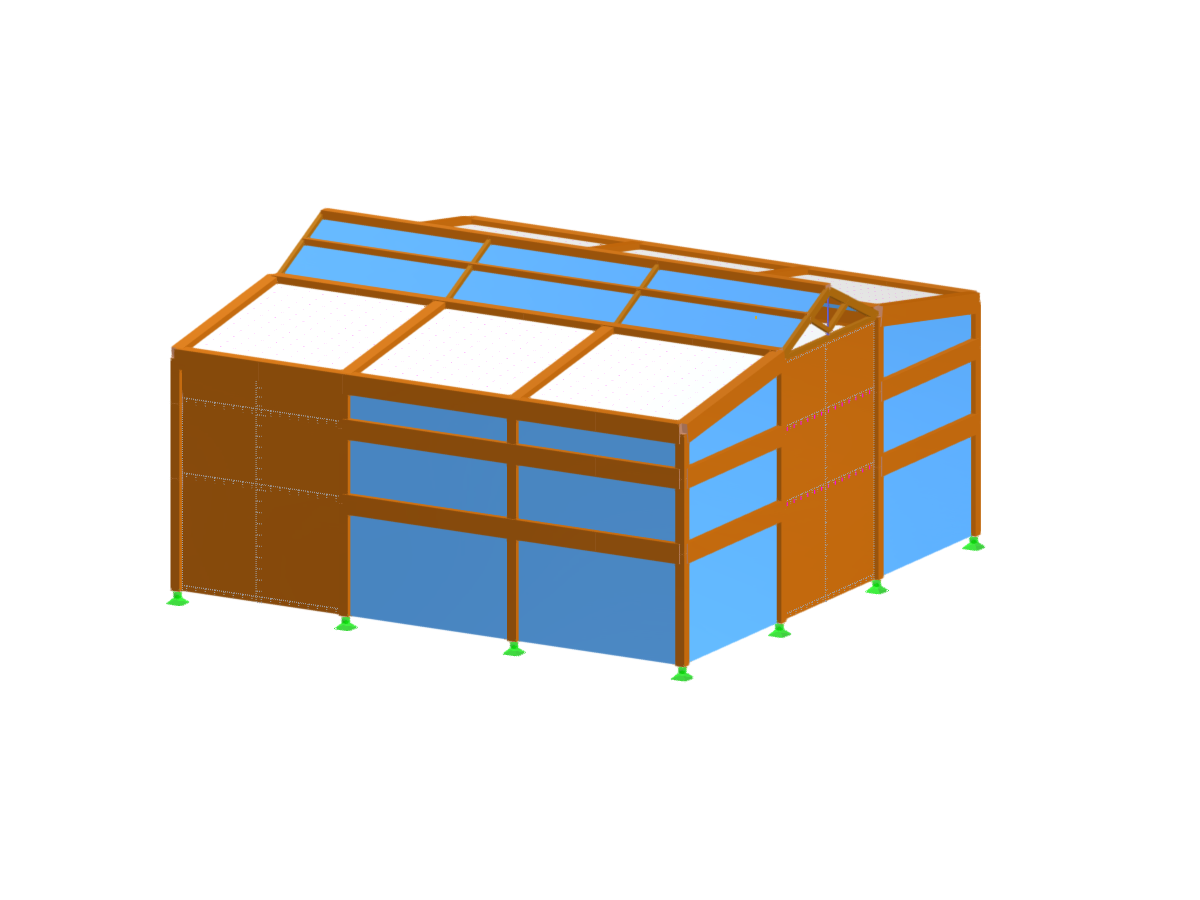 三层木结构商业用途建筑，采用 7.5 x 7.5 米的跨度结构。